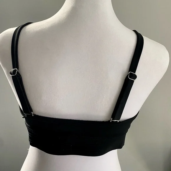 Athleta Stitched Band Bikini Top Black Size 32 B/C - Picture 5 of 10